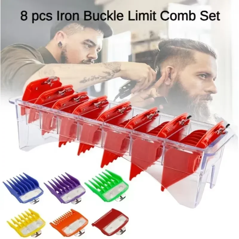 

8Pcs Hair Clipper Limit Comb Set Barber Professional Cutting Guide Comb for Wahl Trimmer Universal Limit Comb Haircut Tools