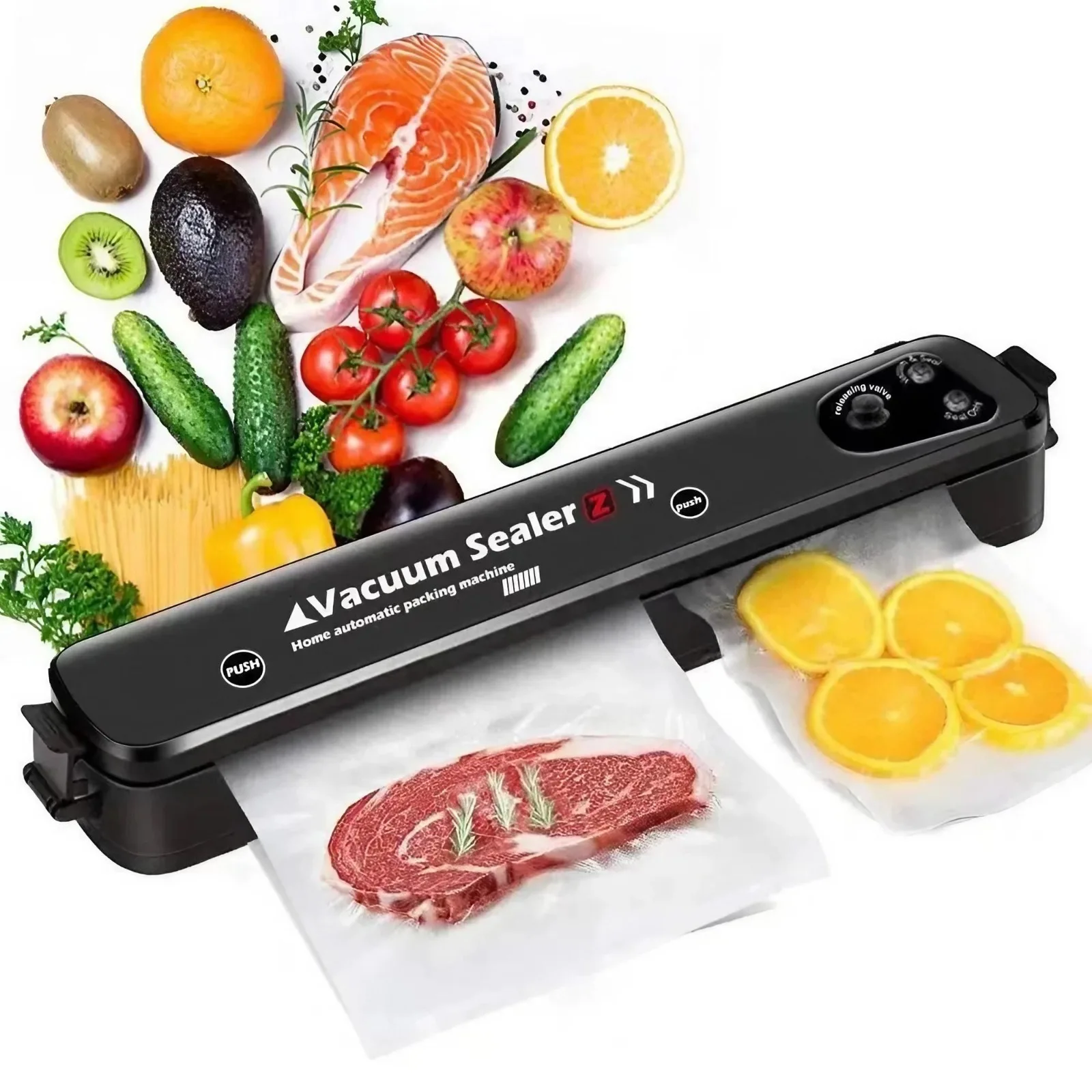 Automatic Vacuum Sealer Machine Portable Food Saver with 15 Bags Compact Kitchen Storage Tool for Home Sous Vide Cooking Dry Food Meat Vegetables Preservation Sealing Daily Use Gadgets Supplies for Women Men Family Friend Party Christmas Gift