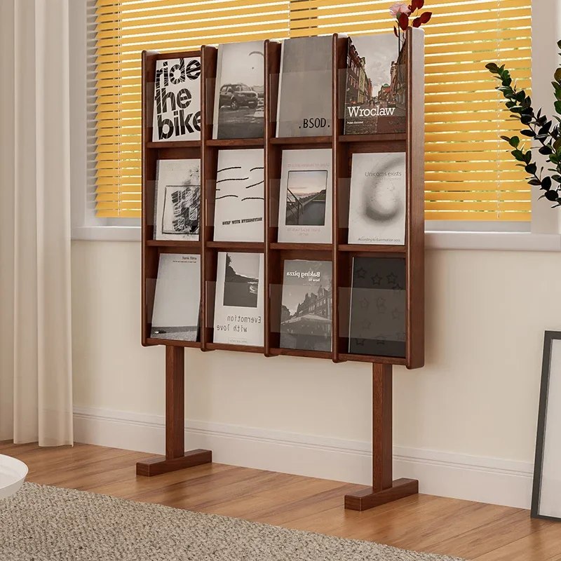 Display Shelf Storage Bookshelf Newspaper Picture Book Shelf Ultra-Thin