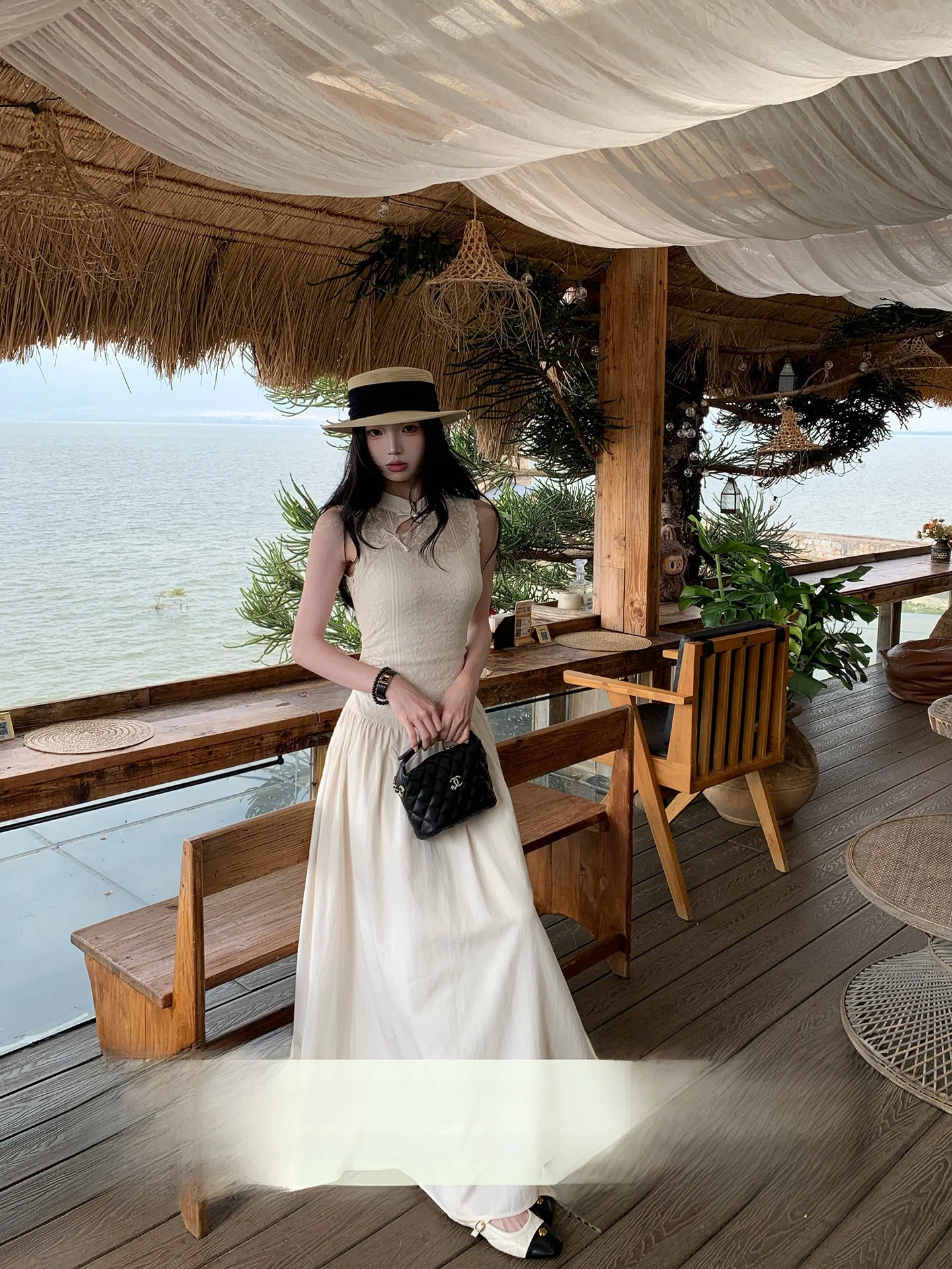 

Новое платье-ципао в китайском стиле с тяжелой вышивкой, без рукавов, длинное, для девочек, из дышащего хлопка, весна-лето