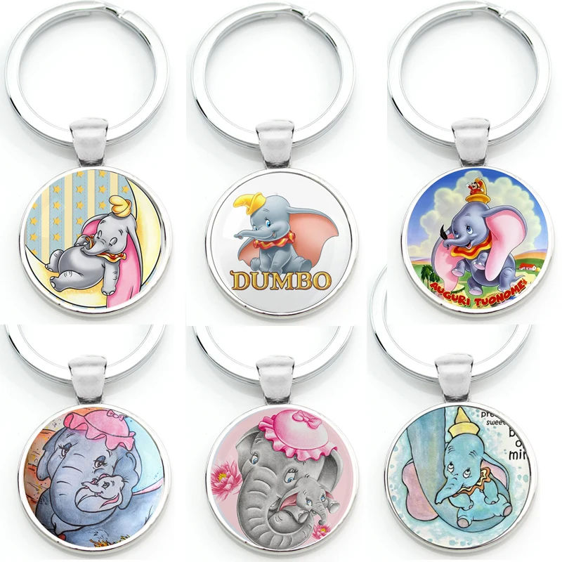 

Keychain Keyring Disney Cartoon Movie - Dumbo - Anime Baby Fly Elephant Sketch Art Drawing Quote Key Chain Key Ring Kids Gifts ﻿