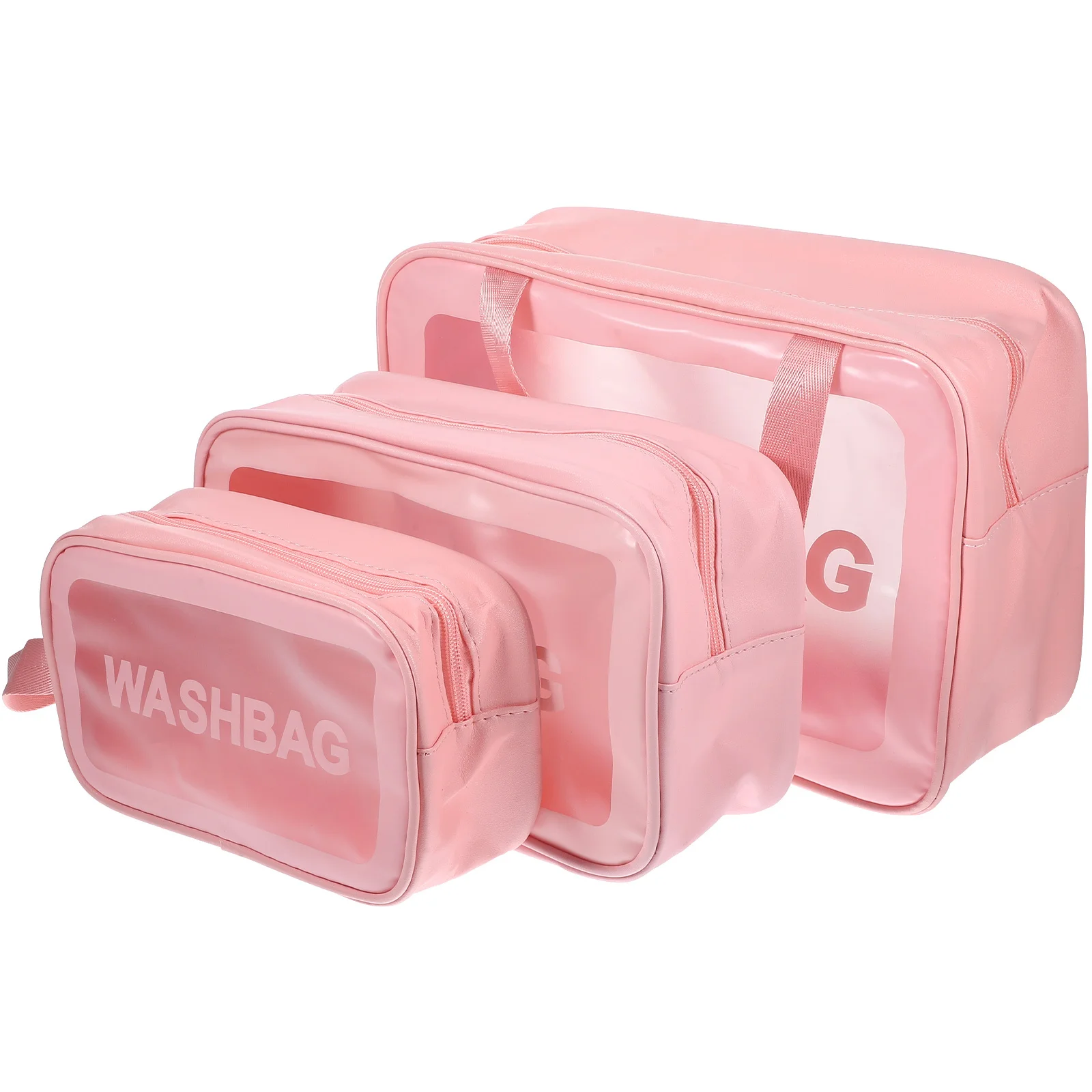 3 個旅行用トイレタリーバッグセットクリアポータブルメイクアップバッグ厚くて耐久性のある大容量旅行必需品女性