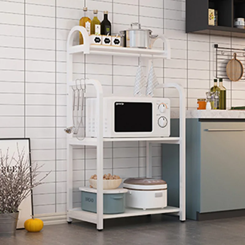 Kitchen Floor-to-ceiling Multi-layer Microwave Shelf Locker Tableware Storage Multi-function Pot Special Good Things Rack Items