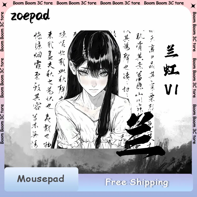 

Оригинальный коврик для мыши Zoepad LanHong V1, аниме для девочек, низкочувствительный средний сетчатый коврик для мыши с поверхностью для электронного спорта, геймера Valorant CSGO