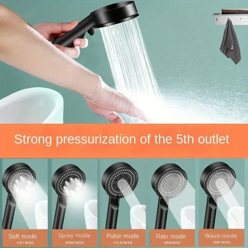 Shower Head Shower Set Complete Sink Faucet 5 Modes High-Pressure Handheld Showerhead Water Saving Bathroom Shower System Set