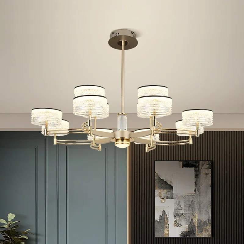 

Современные светильники для гостиной, роскошные люстры, лампы для спальни и столовой, дизайнерские светильники для вилл 2025 года.