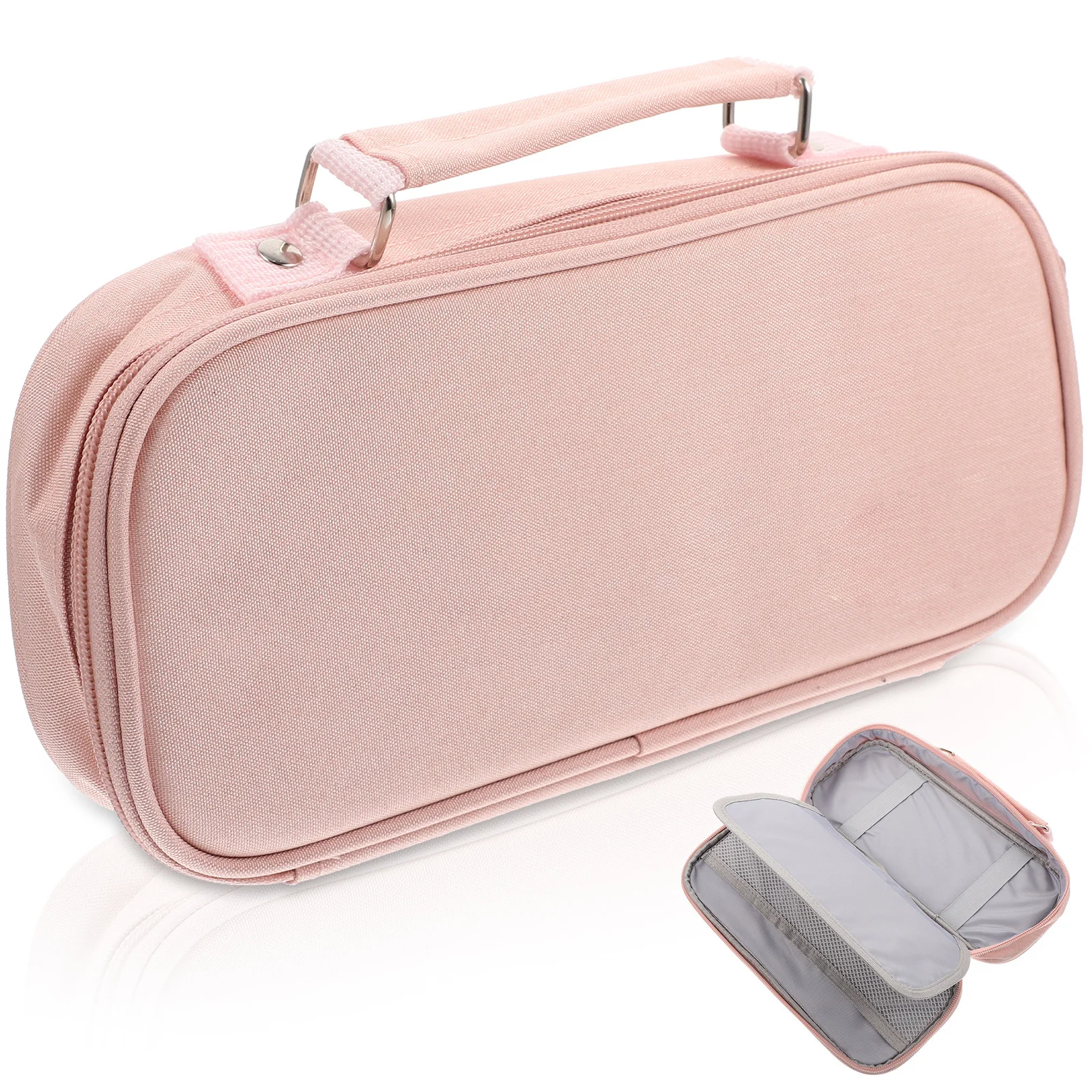 

Creative Pencil Bag Lightweight Portable Large Capacity Zipper Storage Pouch for Stationery Pens Rulers Scissors