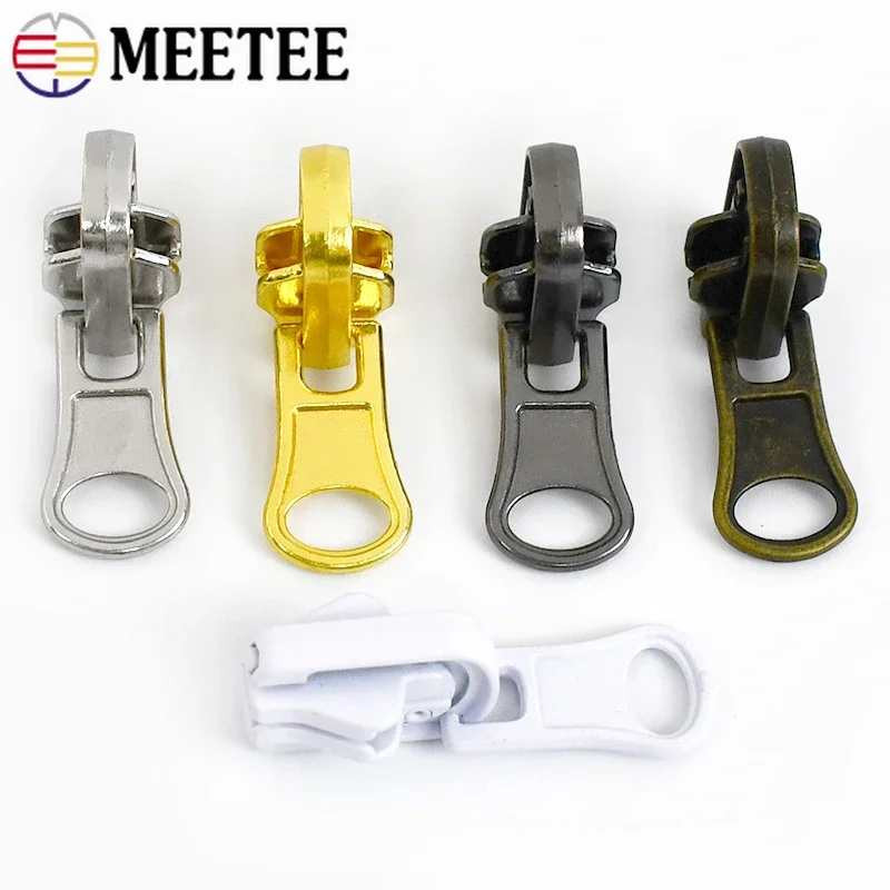 5/10Pcs 3# 5# 8# Double-sided Zipper Sliders for Resin Metal Nylon Zippers Garment Decor Zip Puller Head DIY Sewing Accessories