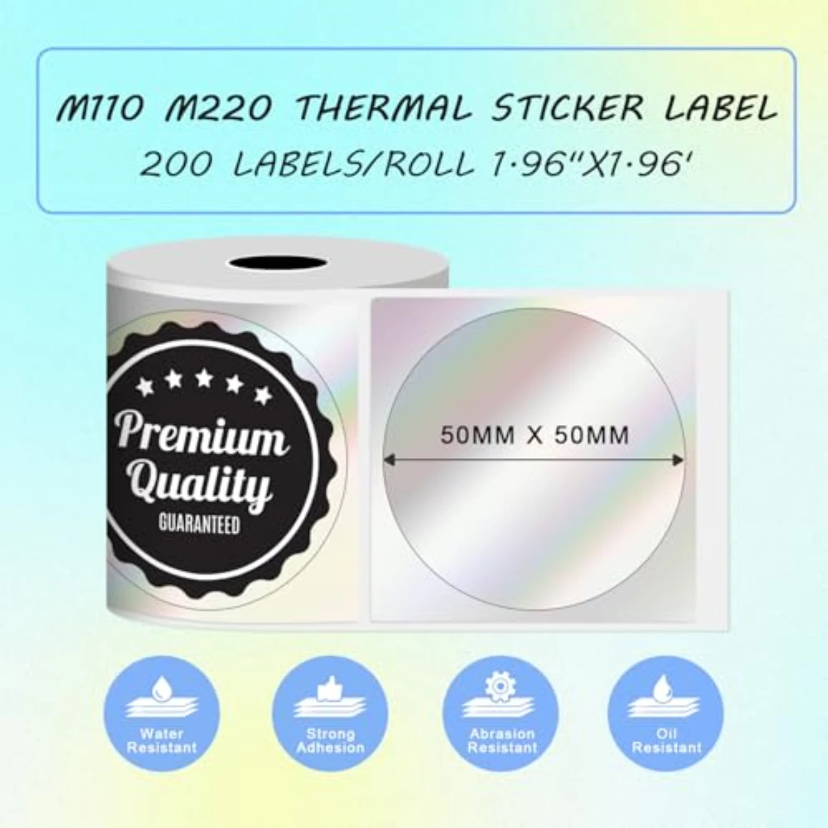 

Thermal Labels Compatible with Label Maker M100/M110/M221/M220/M120/M200 Label Printer 1.57"x1.18"(40x30mm),230 Labels/Roll