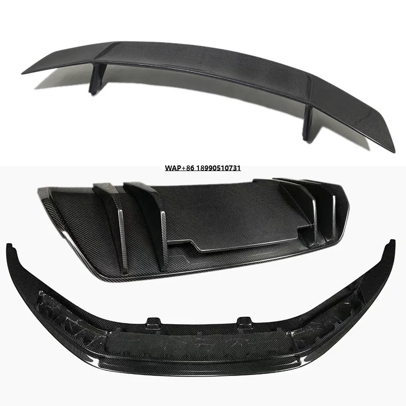 V Style Carbon Fiber Bodykit Front Llip Rear Diffuser Spoiler Wing for R8 V8 V10 Body Kit 2016-2020