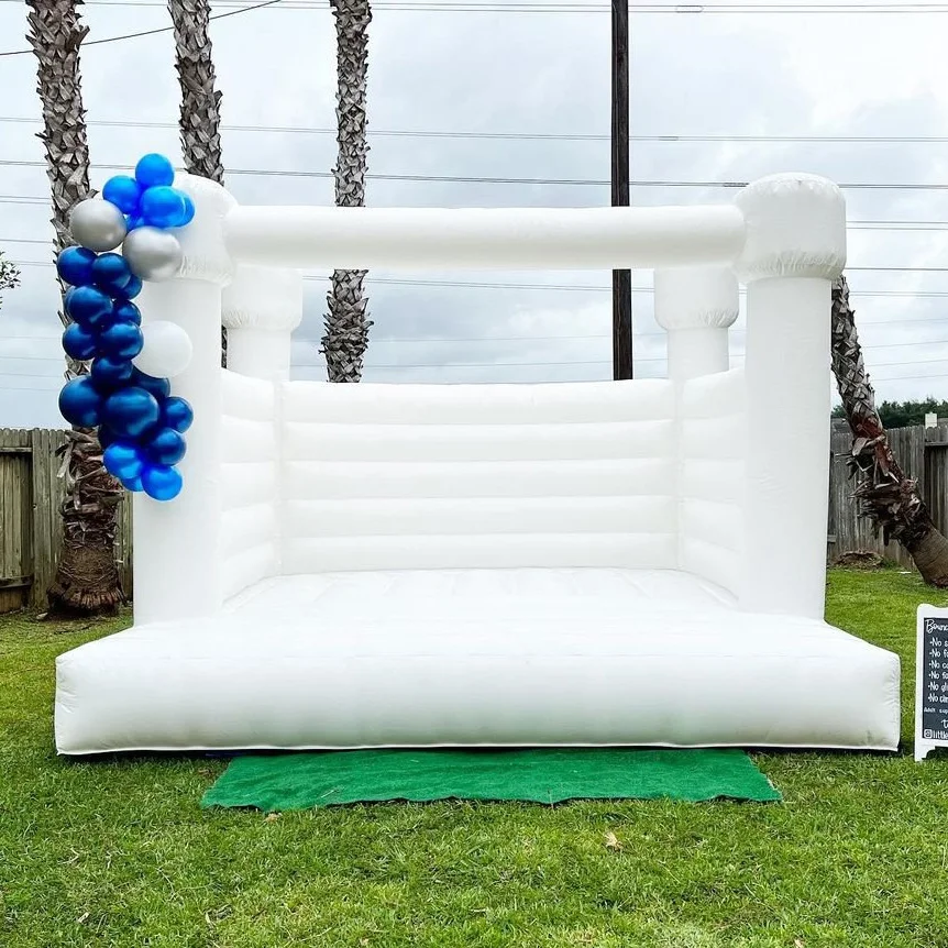 نطاط القلعة نفخ ترتد القفز منزل القلعة ترتد نفخ الزفاف الحارس في الهواء الطلق الأحداث الحفلات التجارية الأبيض