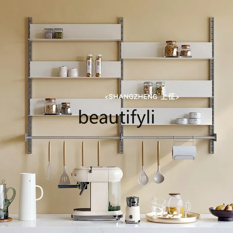 Kitchen seasonings Track rack Wall hanging Wall storage Simple wall Free combination display stand