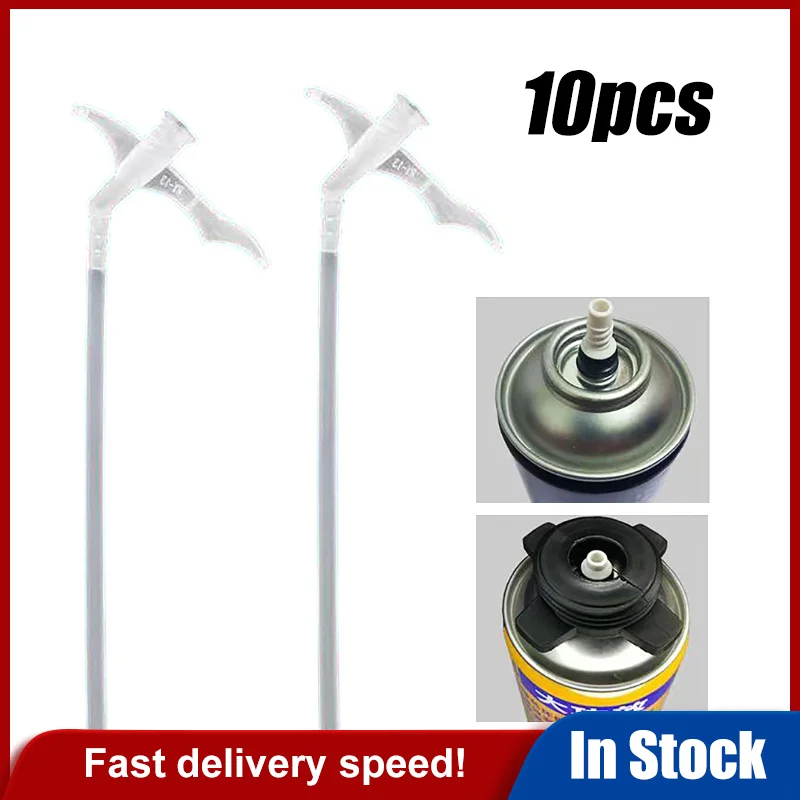

10Pcs/lot Spray Foam Tubes Nozzle Filling Polyurethane Foam Glue Gun Connection Tube Replacement DIY Insulating Foam Tube