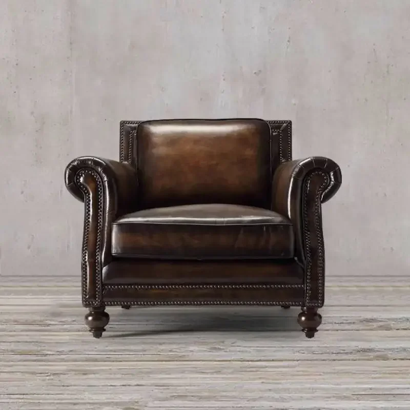 

American Leather Living Rooms Sofa Creative Leisure Medieval Luxury Retro Simple Sofa Designer Relaxing Nordic Furniture Home