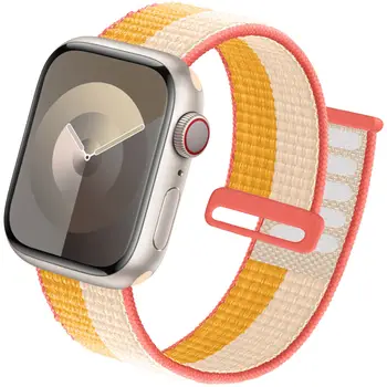 適用於 Apple Watch 46mm、40mm、44mm、45mm、42mm、41mm 的尼龍環形錶帶,以及 iWatch Ultra 49mm、8/9/7/6/SE/5/4 的磁吸式錶帶。 10 最佳銷售 蘋果手錶尼龍錶帶 - №7
