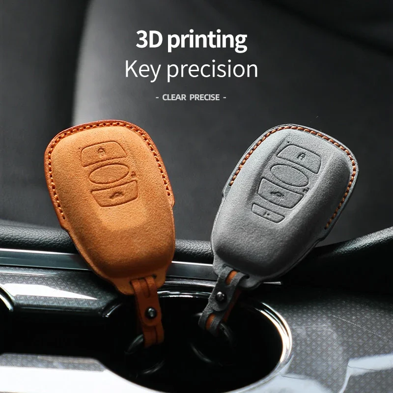 For Subaru BRZ Legacy SIT Forester Crosstrek Suede Car Accessories Key Case Cover Shell Remote Keychain Protectors Styling