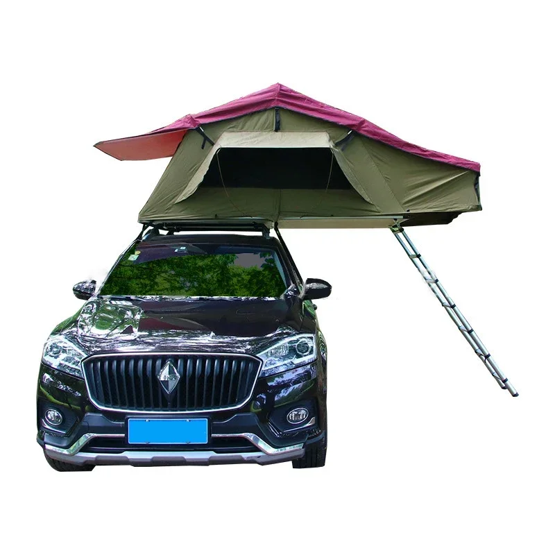 Outdoor Off-road Camping Canvas Car 4x4 Suv 2 Person Roof Top Tent Car Awning Tent