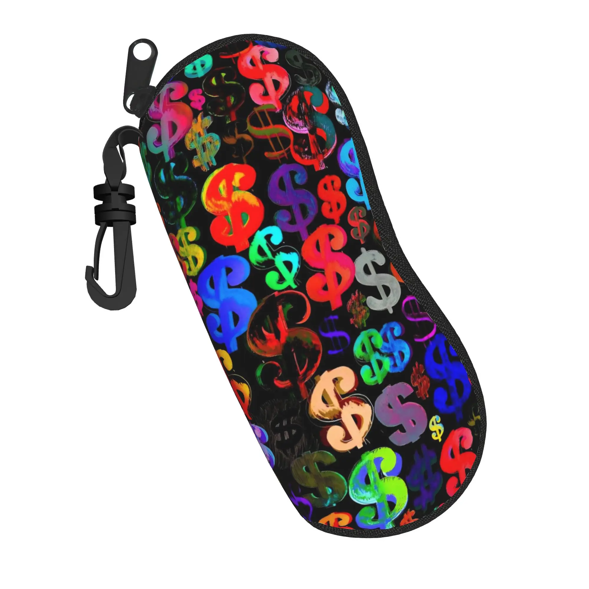 Play money Glasses Case Cover  Key Chain Sunglasses Pouch Men Women Pocket Eyeglass Protector Retro Eyewear Storage