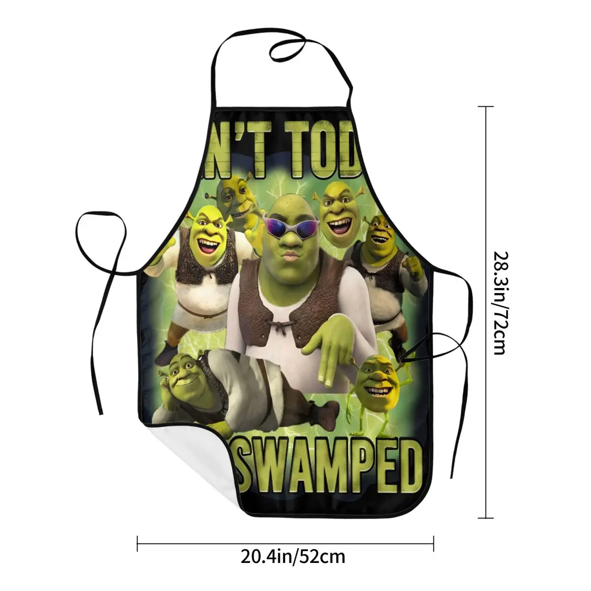 Custom Bib Can\'t Today I\'m Swamped Shrek Aprons Men Women Adult Chef Kitchen Cooking Funny Shrek Meme Tablier Cuisine Painting