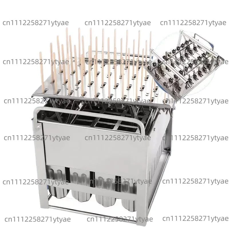 40pcs Stainless Steel Popsicle Mould Ice Lolly Mold For Popsicle Machine Fruit Shape DIY Ice Cream Molds With Sticks Holder