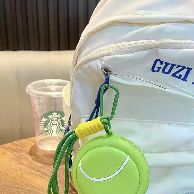 New Cartoon Sporty Storage Bag Basketball Football Keychain Coin Purse Volleyball Baseball Key Ring Wallet Earphone Case