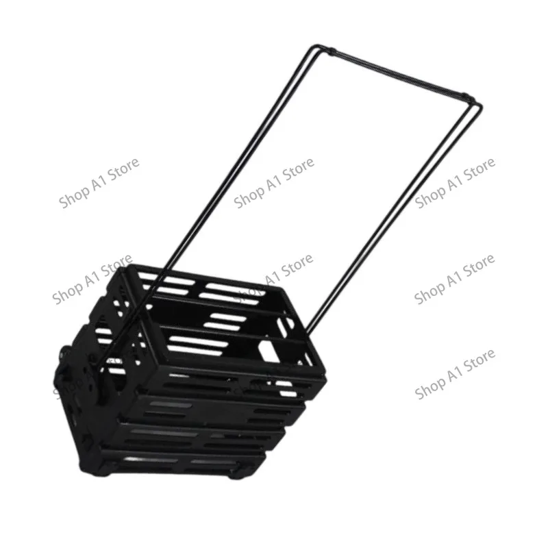 Multifunctional Rolling Tennis Ball Cart with Wheels, Tennis Ball Hopper Picker, Portable Tennis Storage Trolley