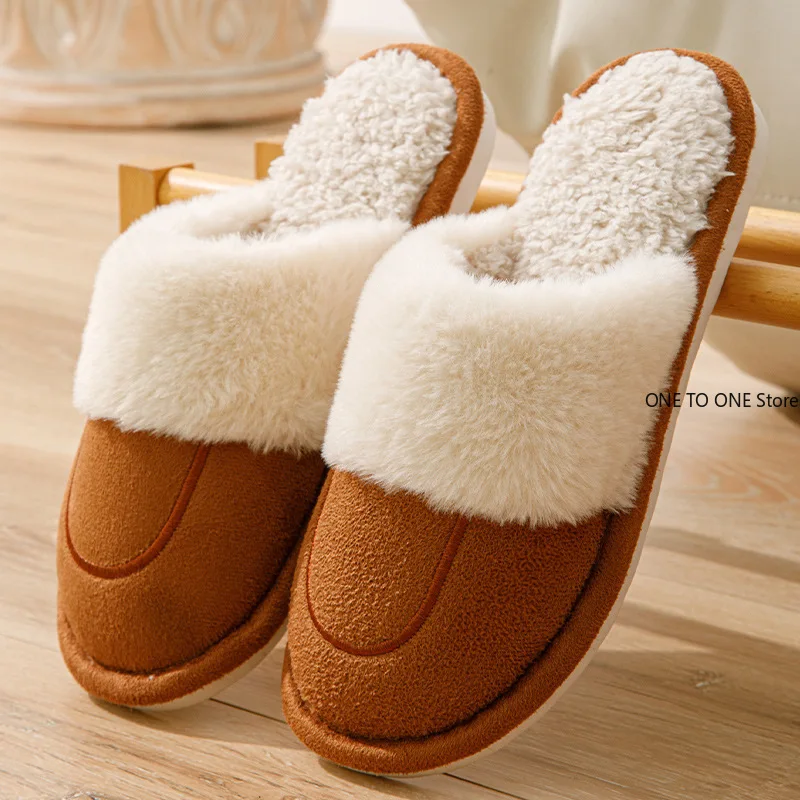 شتاء دافئ شقة نِعال من الفراء النساء فو الجلد المدبوغ رقيق فروي المنزل الشرائح الراحة عدم الانزلاق ارضيات داخلية أحذية قطنية بالجملة