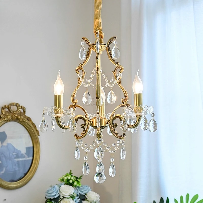 

Хрустальная люстра B Crystal в средневековом винтажном стиле для ресторана, прихожей, коридора, американского классического стиля, для гардеробной