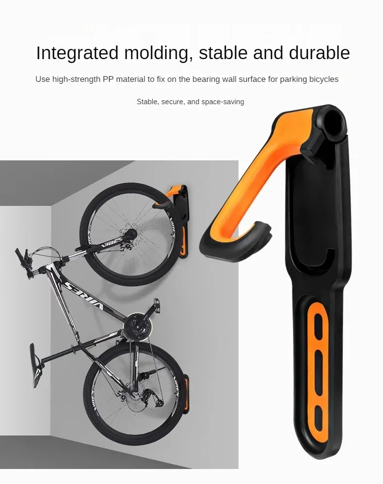 1PC Bicycle Wall Mount Rack Mtb Road Bike Storage Fixed Hanging Hook Bike Support Stand Bracket Holder Cycling Parking Buckle