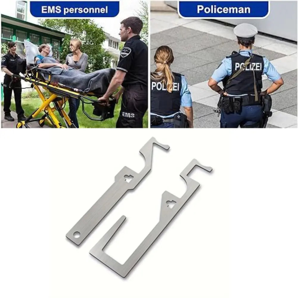 Stainless Steel Multifunctional Lever Tools Lock Installation Sturdy Firefighting Prying Tools Durable Rust-proof Bottle Opener