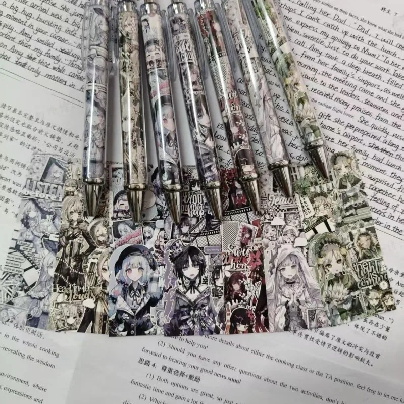 

14pcs Game Magical Girl Witch Trial Anime 0.5mm Writing Pen Kawaii Cartoon Print Tachibana Sherry Natsume An-An Student Gift