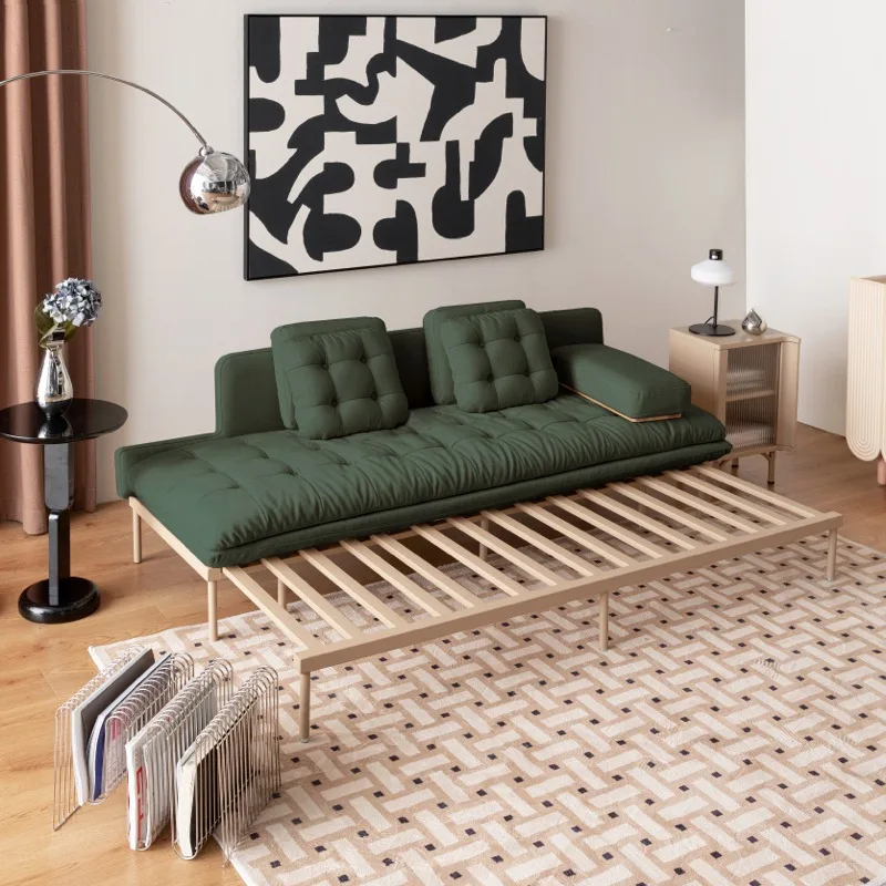 Fabric sofa bed small apartment foldable dual-use