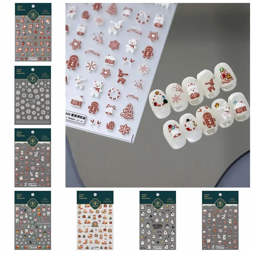 

Nail Accessories Christmas Nail Stickers DIY Nail Charms Manicure Ornaments Christmas Nail Decals Nail Art Decoration