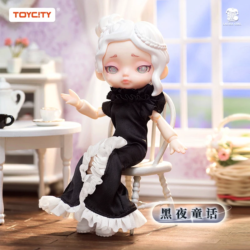 Genuine Laura Black And White Spectrum Series Ob11 1/12 Bjd Cute Action Figure Toys Kawaii Anime Figures Dolls Toy Gift