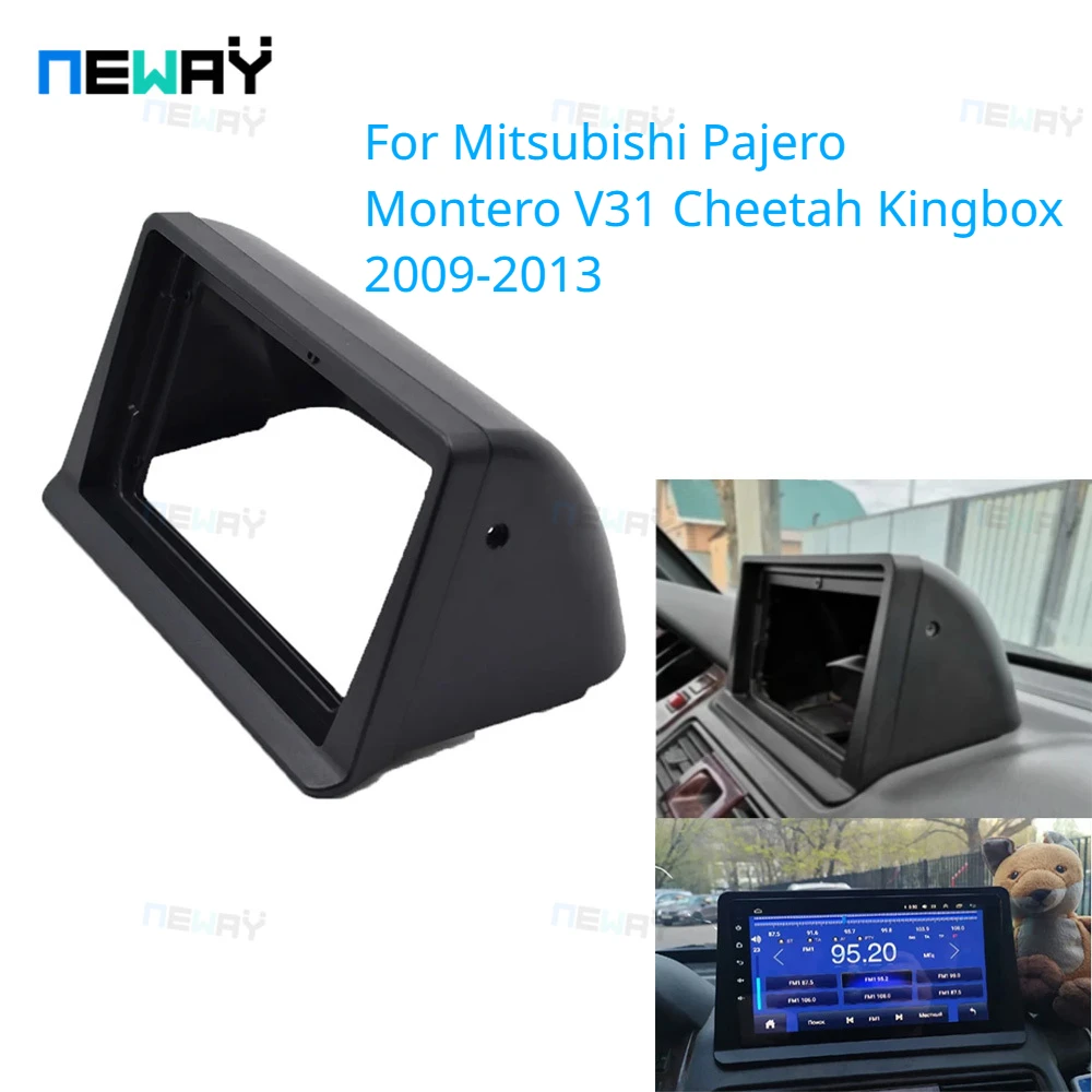 9 inch Car Radio Fascia For Mitsubishi Pajero Montero V31 Cheetah Kingbox 2009-2013 Frame Plate Adapter Navigation Panel