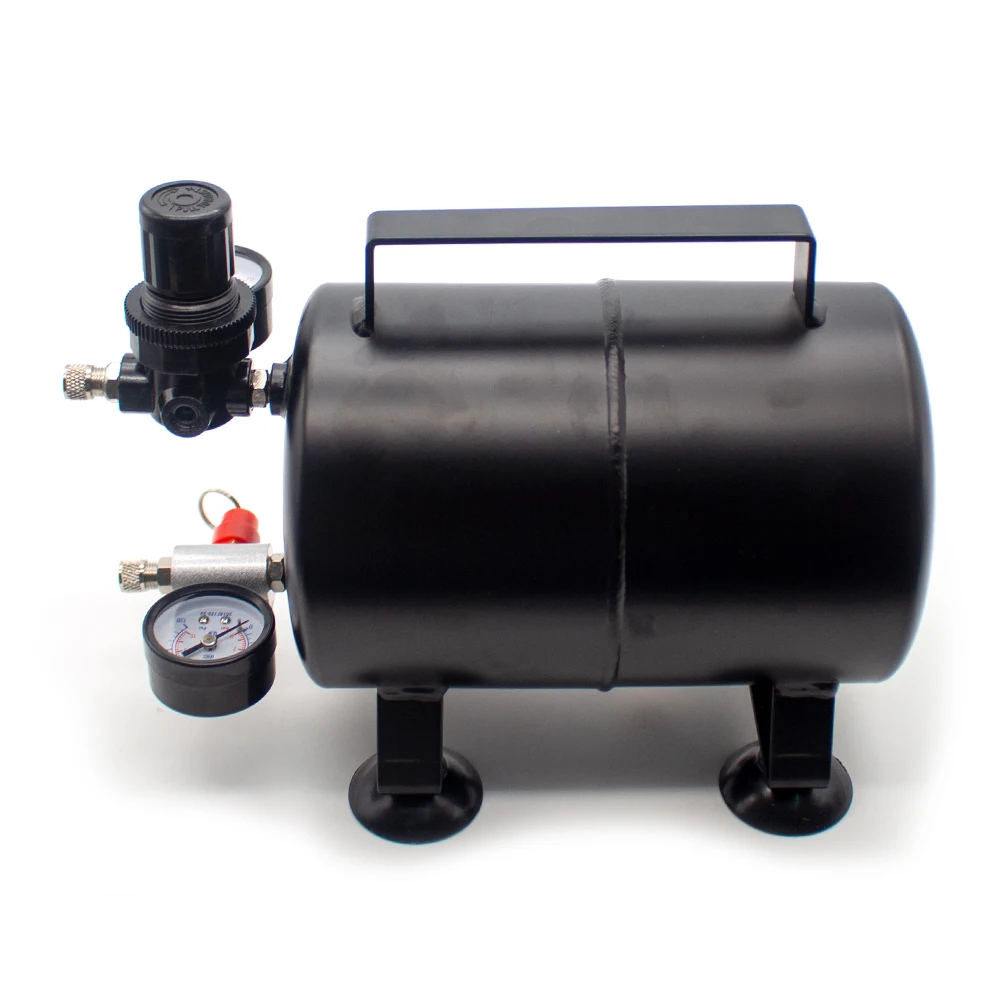 3L Portable Small Air Pump Storage Tank Mini Air Compressor Storage Tank Installation-Free Model Painting Air Tank G1/8 Thread