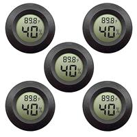 5-pack Hygrometer Thermometer Digital LCD Monitor Humidity Meter Gauge for Humidifiers Dehumidifiers Gre