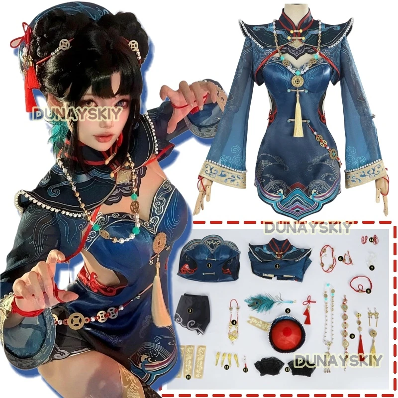 Naraka: Bladepoint Tessa Cosplay Costume Anime Tessa Little Sexy Dress Halloween Costumes Party Cheongsam