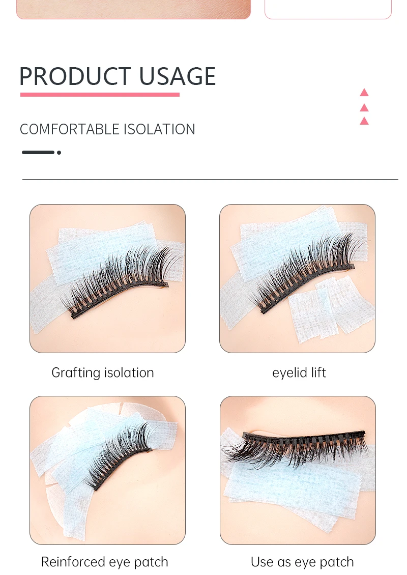 Wimpernverlängerung Klebeband Rosa Silikon Augenpolster Aufkleber Mikroporen Atmungsaktiv Unter Wimpern Patch Lash Lifting Make-Up-Tool – Detail 7