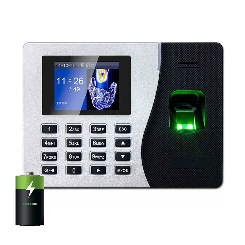 K14 Fingerprint Biometric Time Recorder And Attendance System Device For Employee Time In and Time Out Optional battery