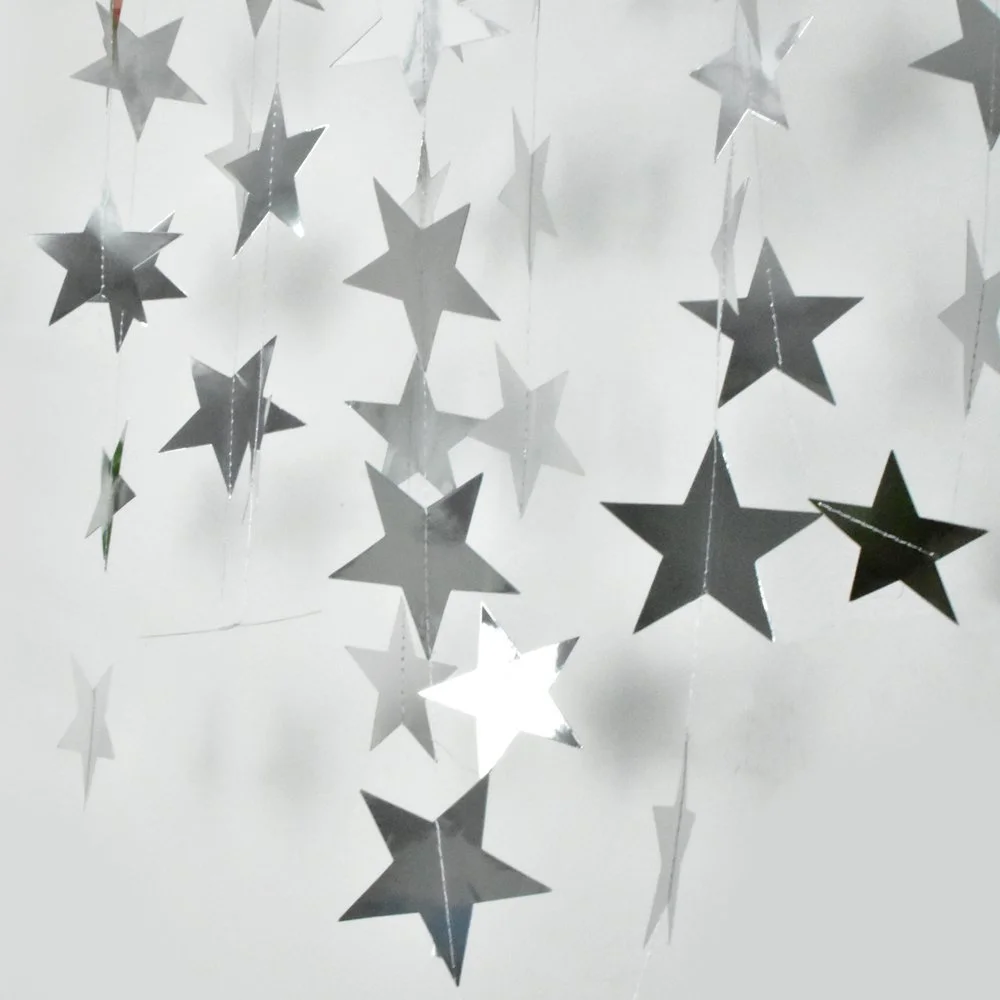 Star Round Garlands Flash Paper Garlands Not Easy Tear Photo Background 4 Meters 27 G Birthday Party Decorations Party Banner