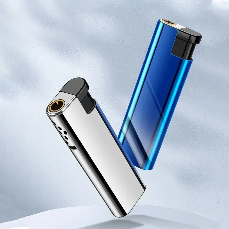 2024 New Windproof Lighter Blue Flame Jet Lighter High Power Cigar Lighter Kitchen BBQ Men Smoking Accessories Birthday Gift