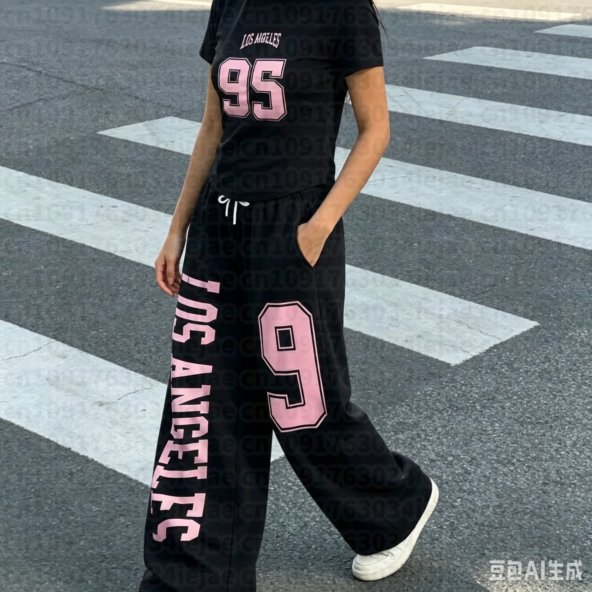 2026 Damen- und Kinderhosen mit Zahlenmuster, 2026 Herrenhosen mit weitem Bein und elastischem Bund, lässige Sommer-Streetwear-Hosen für Kinder – Detail 5