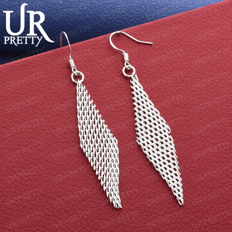 925 Sterling Silver Light Luxury Multi-Layer Chain Tassel Earrings Women Fashion Gift Party Engagement Wedding Charm Jewelry