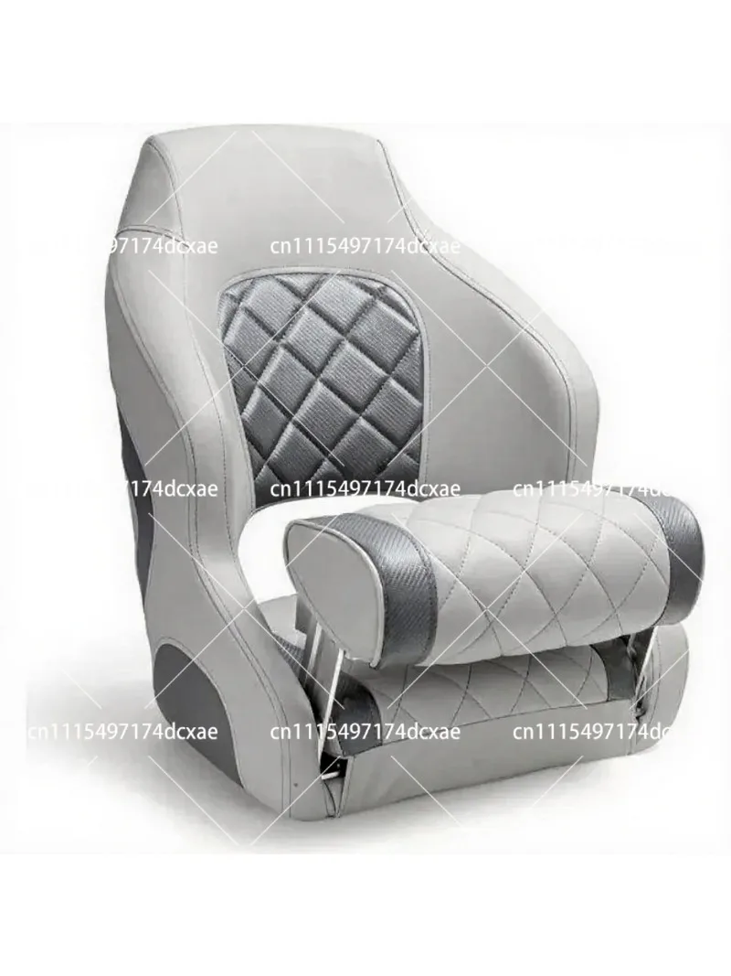 Fishing Boat Chair Marine Vinyl Seat Black Casting Deck Seat Folding Bucket Seat for Yacht