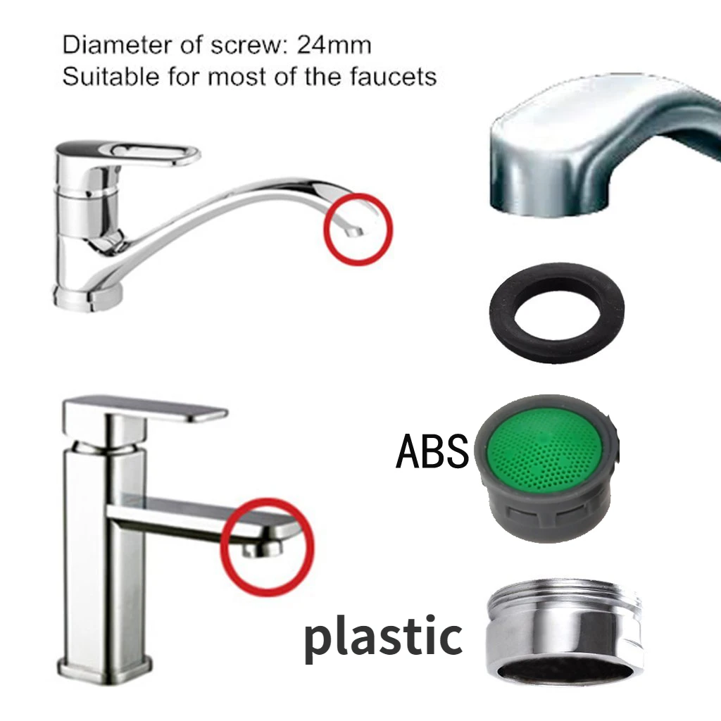 10 Pcs 24mm Kitchen Basin Faucet Aerator Splash-proof Filter Mesh Core Water Saver Outlet  Accessories  Faucets  Kitchen