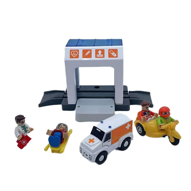 

Пластиковая больничная аптечка, набор для сборки скорой помощи, дорожка, совместимая с деревянной дорожкой, развивающая игрушка, подарок на день рождения