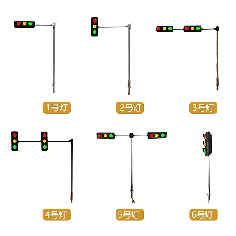 1:64 Scale Traffic Light Model Mini Red and Green Signal Simulation Lamp Variable Sand Table City Highway Traffic Lights 100mm