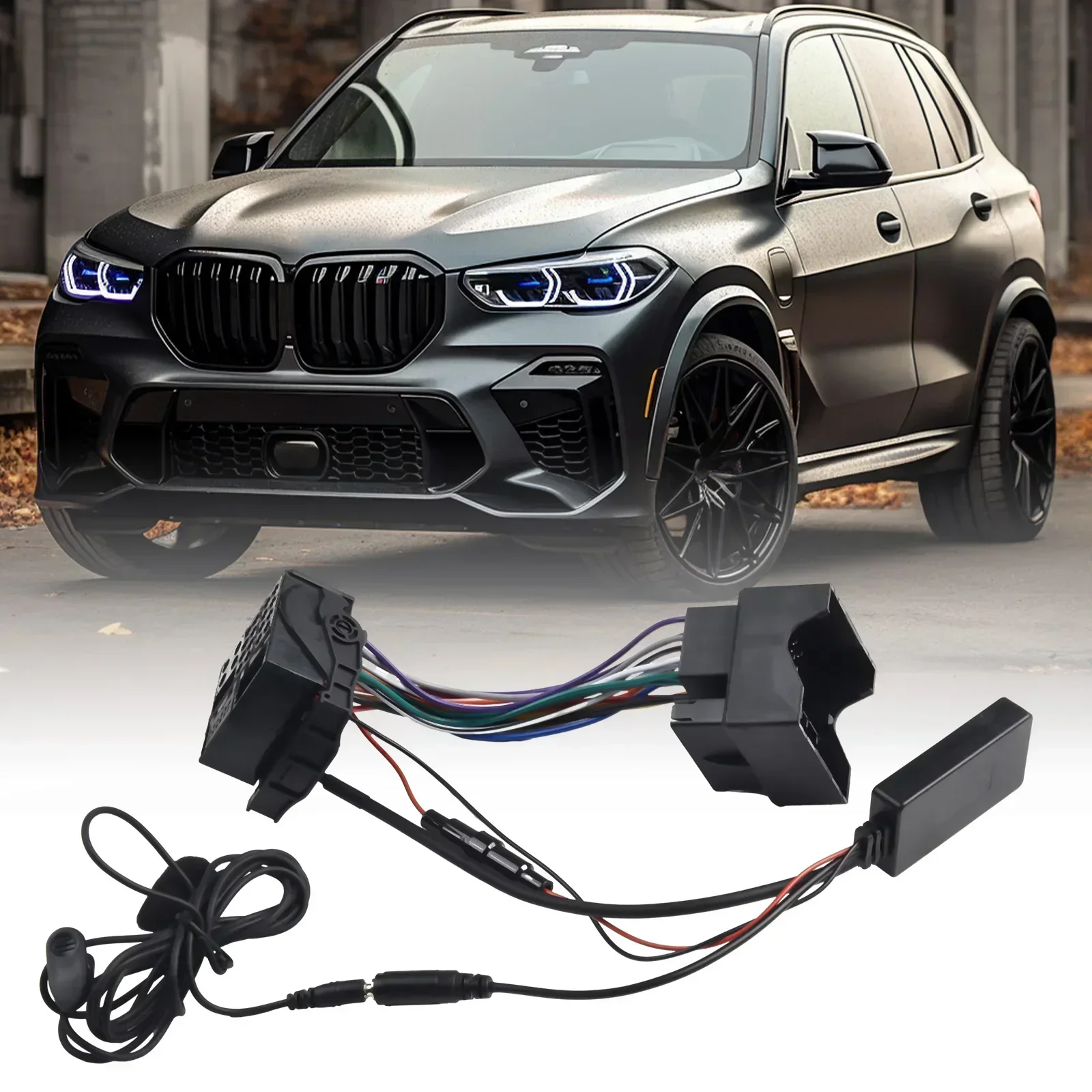 For BMW E83 For X3 Radio Bluetooth-compatible AUX IN Audio 12pin Cable Adapter Automobiles Electronics Accessories