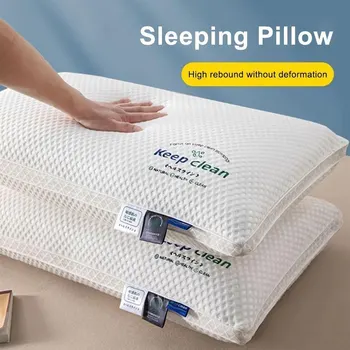 고탄성 3D 목 베개, 접힘 방지, 부드러운 목 보호, 1 인용 수면 베개, 호텔 홈 침구